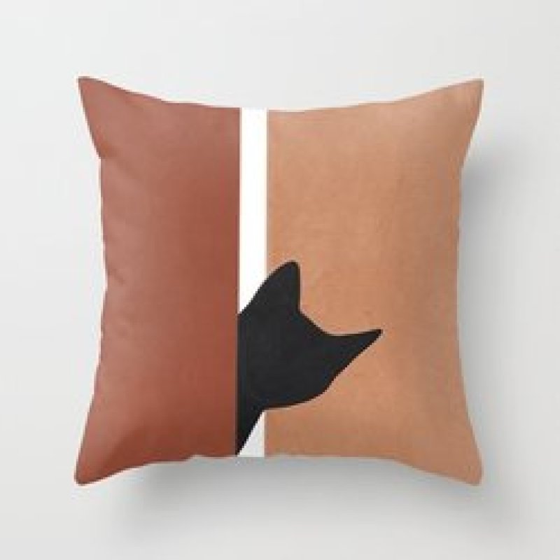 Single-sided digital printing peach skin pillowcase,Hot sale simple and fashionable summer clear cushion cover/