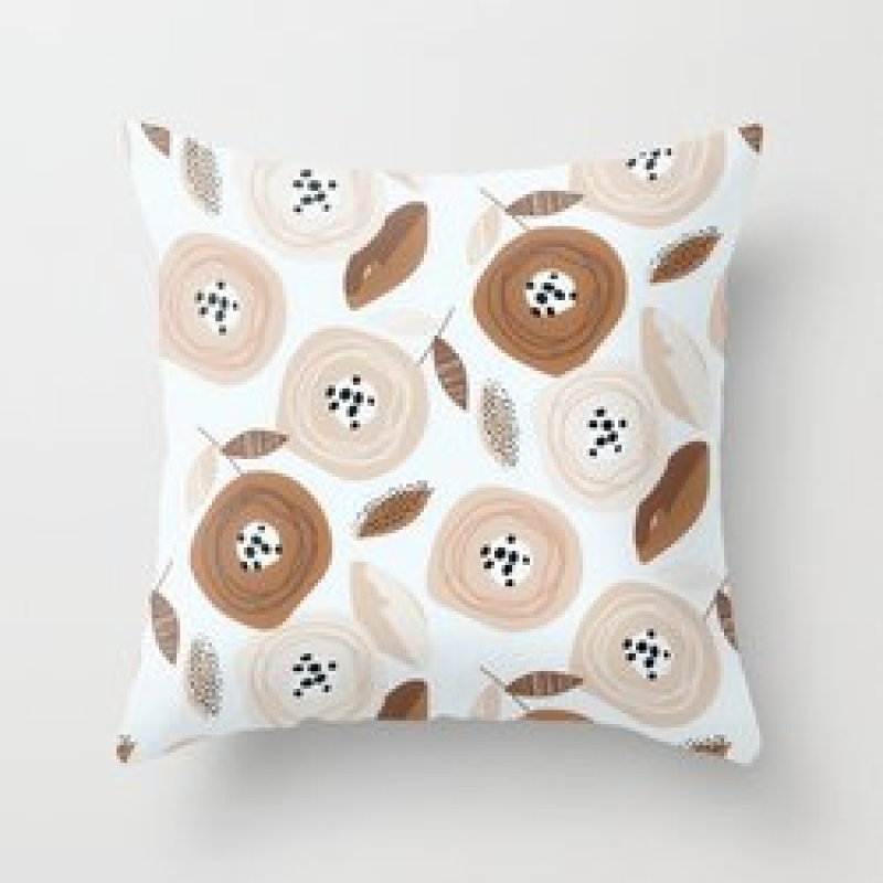 Single-sided digital printing peach skin pillowcase,Hot sale simple and fashionable summer clear cushion cover/