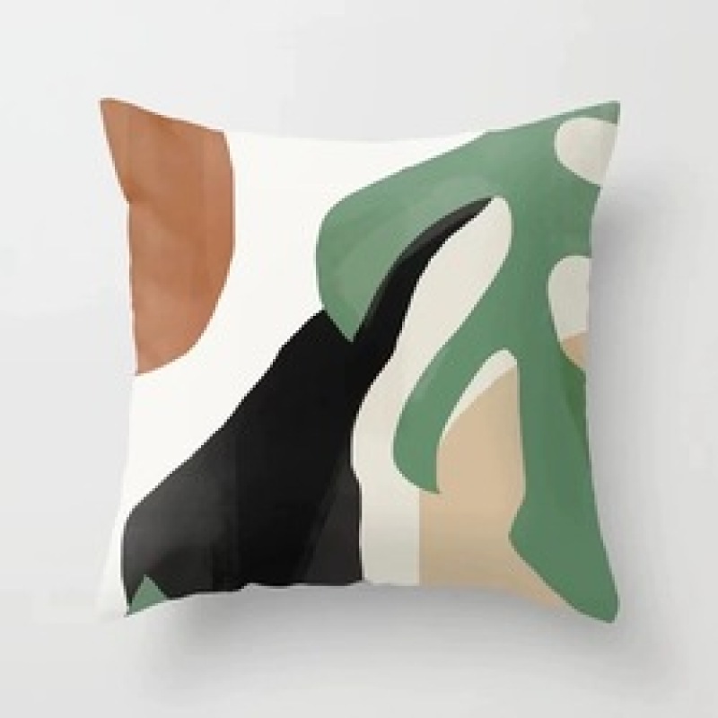 Single-sided digital printing peach skin pillowcase,Hot sale simple and fashionable summer clear cushion cover/