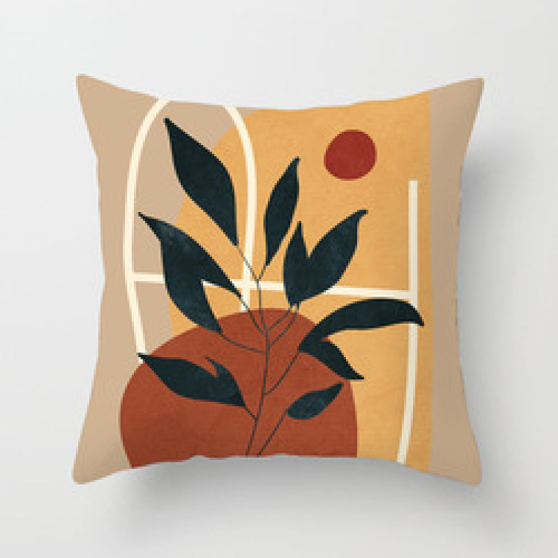 Single-sided digital printing peach skin pillowcase,Hot sale simple and fashionable summer clear cushion cover/