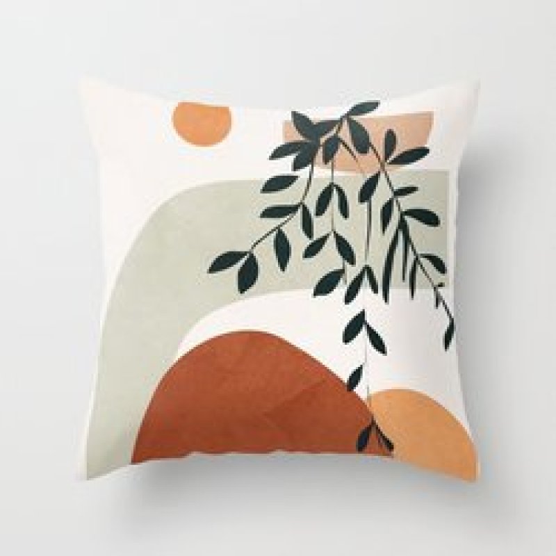 Single-sided digital printing peach skin pillowcase,Hot sale simple and fashionable summer clear cushion cover/