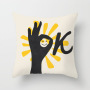 Single-sided digital printing peach skin pillowcase,Hot sale simple and fashionable summer clear cushion cover/