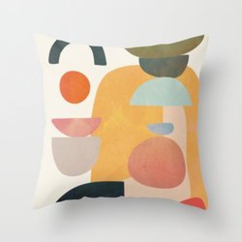 Single-sided digital printing peach skin pillowcase,Hot sale simple and fashionable summer clear cushion cover/