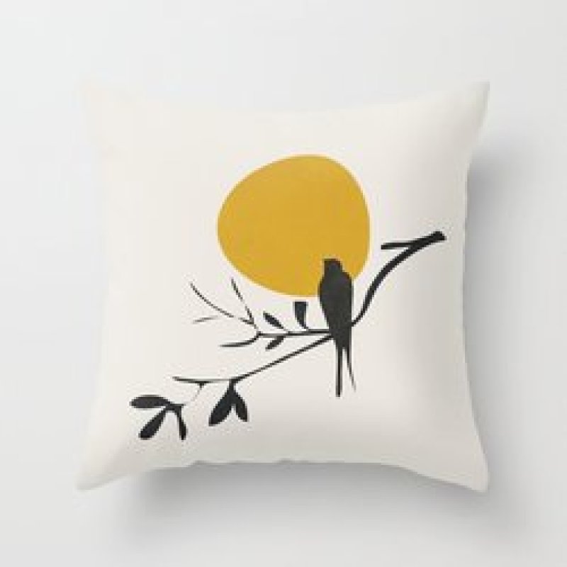 Single-sided digital printing peach skin pillowcase,Hot sale simple and fashionable summer clear cushion cover/