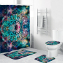 Made In China Custom Design Bath Rug Shower Curtain Set, Custom Printed Wholesale Waterproof Shower Curtain 72X72/