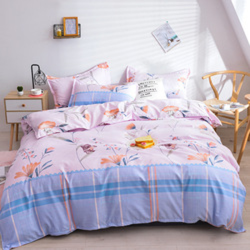 Cheap Bedding Sets Full Size,Dark Blue 100% Cotton Bedding Set#