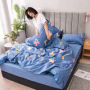 Cheap Bedding Sets Full Size,Dark Blue 100% Cotton Bedding Set#