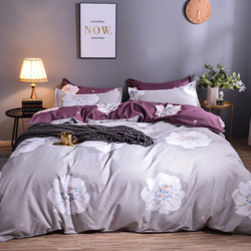 Cheap Bedding Sets Full Size,Dark Blue 100% Cotton Bedding Set#