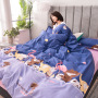 Cheap Bedding Sets Full Size,Dark Blue 100% Cotton Bedding Set#