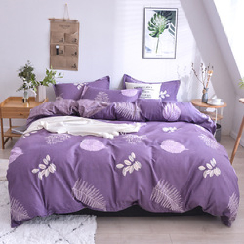 Cheap Bedding Sets Full Size,Dark Blue 100% Cotton Bedding Set#