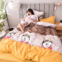 Cheap Bedding Sets Full Size,Dark Blue 100% Cotton Bedding Set#