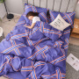 Cheap Bedding Sets Full Size,Dark Blue 100% Cotton Bedding Set#