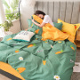 Cheap Bedding Sets Full Size,Dark Blue 100% Cotton Bedding Set#