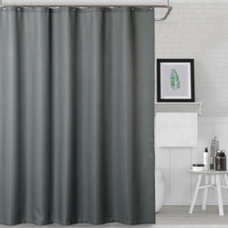 Waffle Weave Shower Curtain, Modern Fabric Bathroom Curtain/