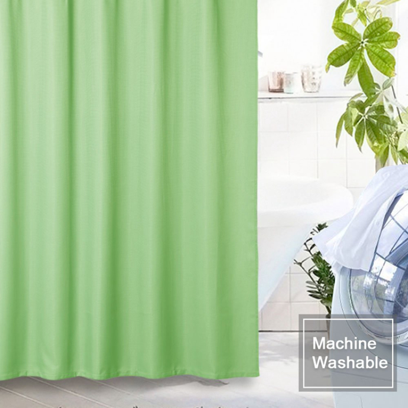 Waffle Weave Shower Curtain, Modern Fabric Bathroom Curtain/