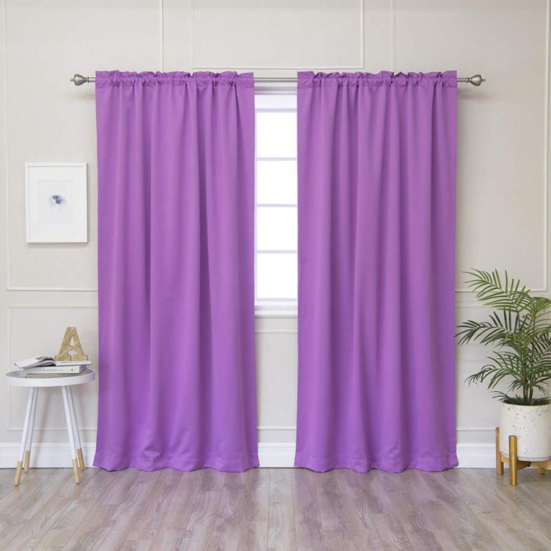 Chinese factory direct sale violet luxury blackout thermal curtain window