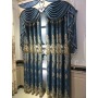 Lounge Ready Made Luxury Curtains, European Luxury Window Embroidered Curtains/