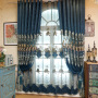 Lounge Ready Made Luxury Curtains, European Luxury Window Embroidered Curtains/