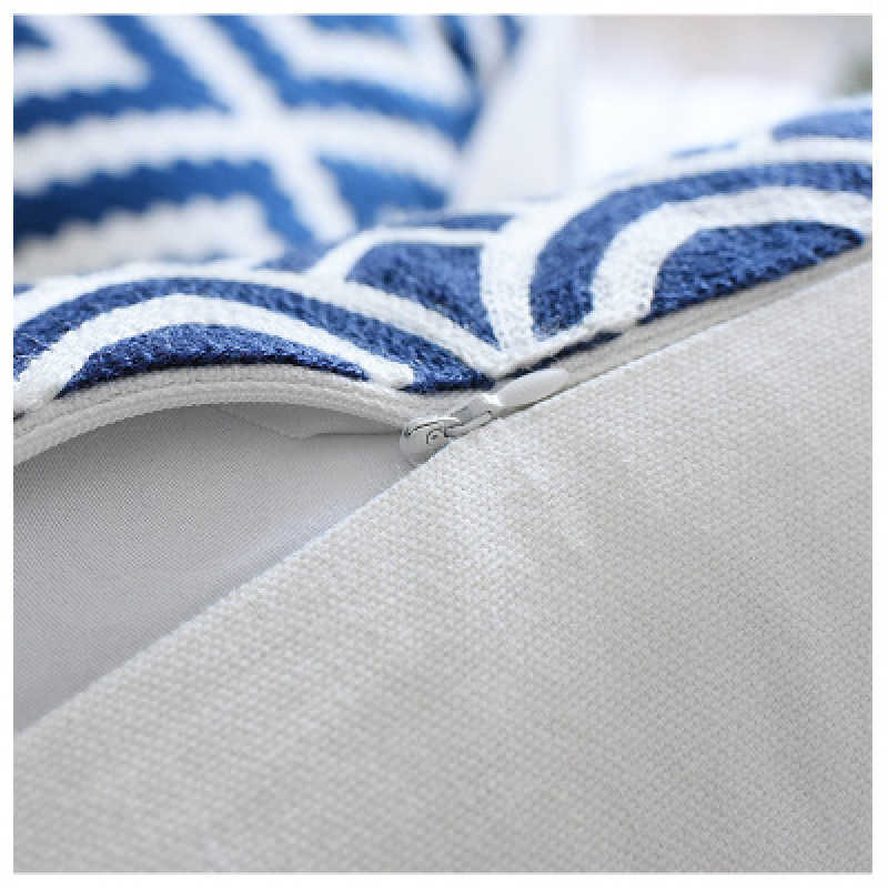 Geometric Pattern Chinese Classical Embroidery Home Pillow Fashion Sofa Pillow, 2019 New Chinese Blue And White Porcelain /