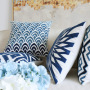 Geometric Pattern Chinese Classical Embroidery Home Pillow Fashion Sofa Pillow, 2019 New Chinese Blue And White Porcelain /