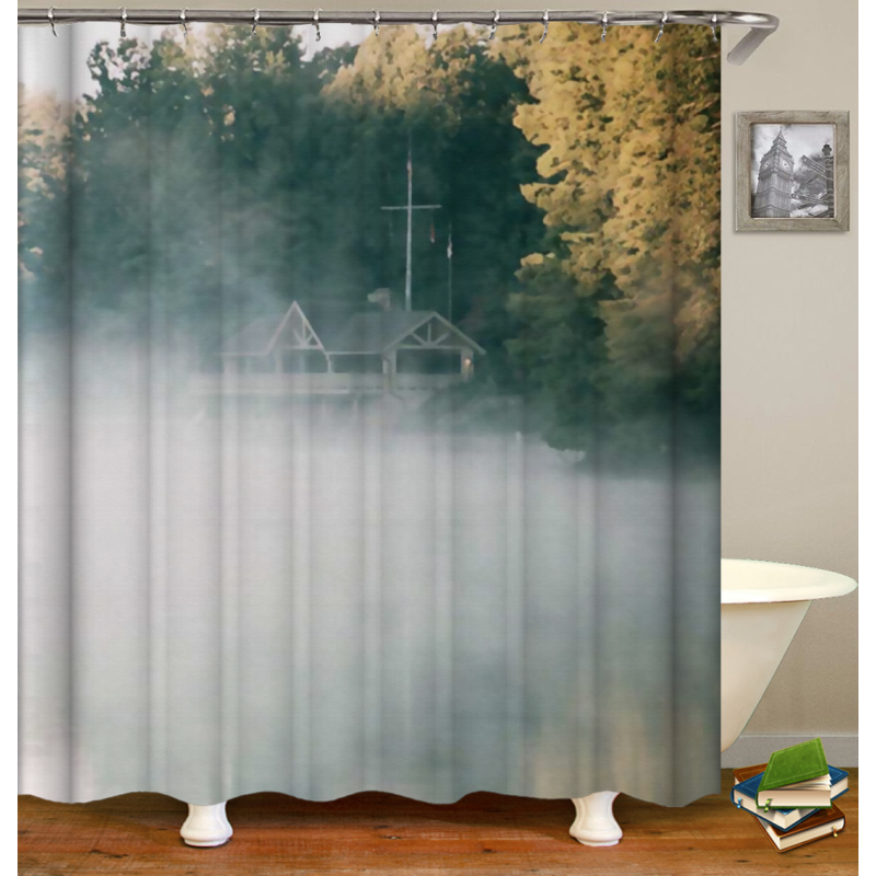 Bathroom printed Polyester Waterproof Shower Curtain, 72 inches by 72 inches PEVA material shower curtain/