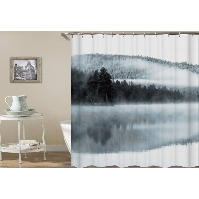 Bathroom printed Polyester Waterproof Shower Curtain, 72 inches by 72 inches PEVA material shower curtain/