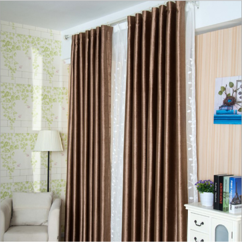 top seller 2019 fire resistant blackout cortinas precios, Decoracion para el hogar crushed curtain turkey#