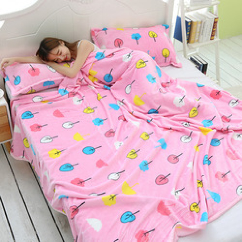 Super Soft 100% Polyester Blanket, Plush Fuzzy Sofa Bedding Flannel Fleece Throw Blanket#