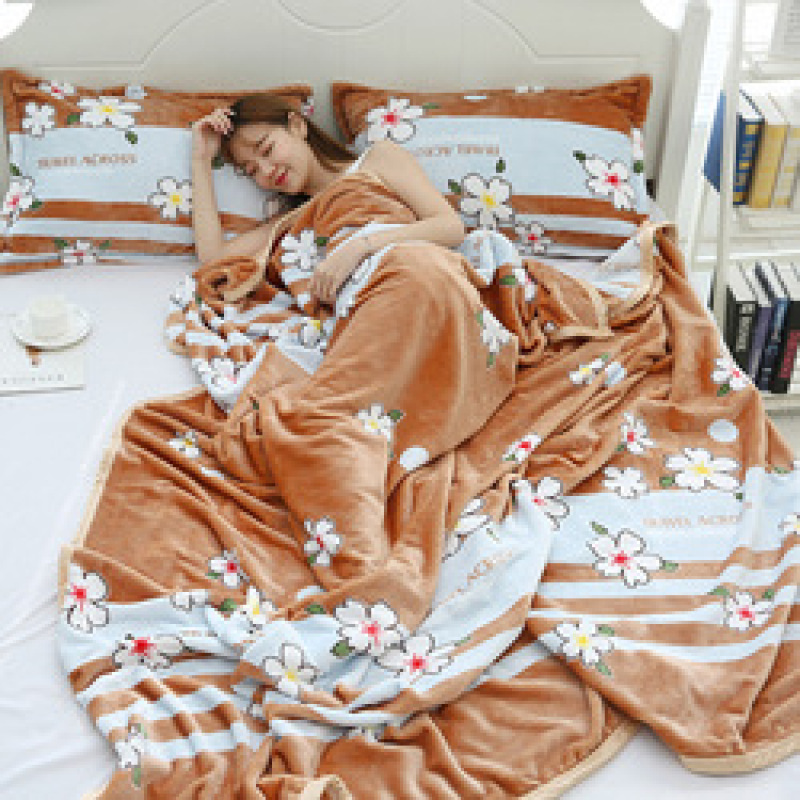 Super Soft 100% Polyester Blanket, Plush Fuzzy Sofa Bedding Flannel Fleece Throw Blanket#