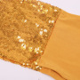 Golden Sequin Chair Sashes,Stretch Spandex Sparkle Chair Cover for Wedding Party Banquet Home Chair Decorations