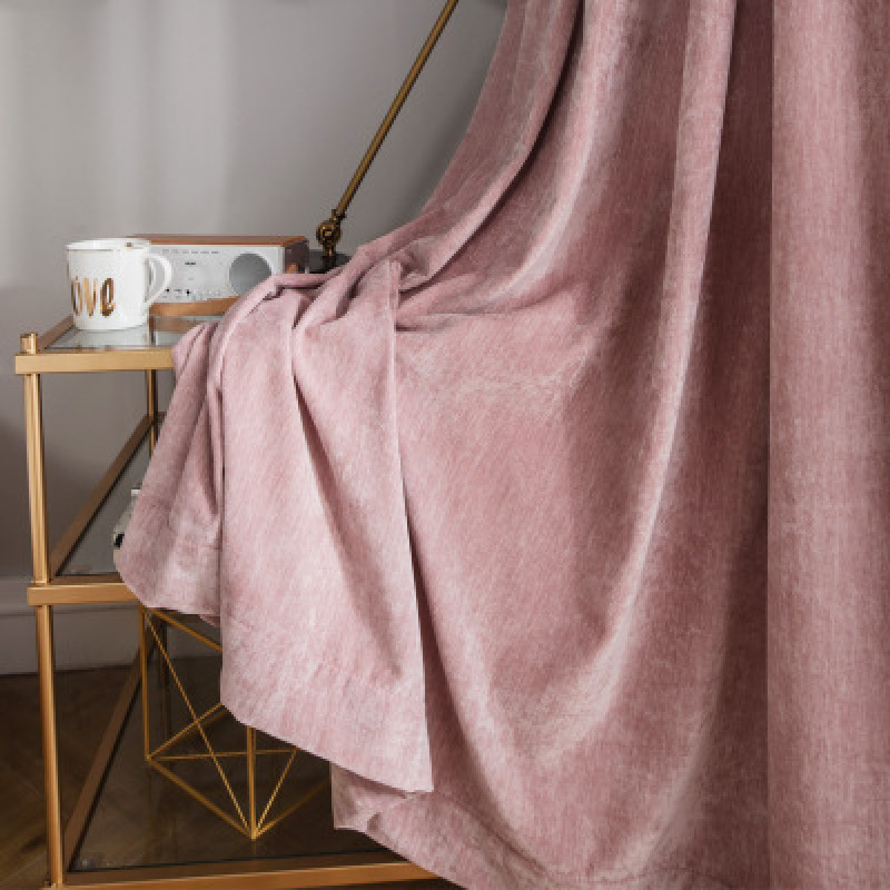 100% Blackout double  curtain  living room,Hot selling 100%high shading Solid color  curtain for living room/
