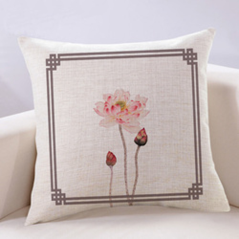 Modern Cushion Cover , Lotus Flowers Cushions, Chinese Cushion