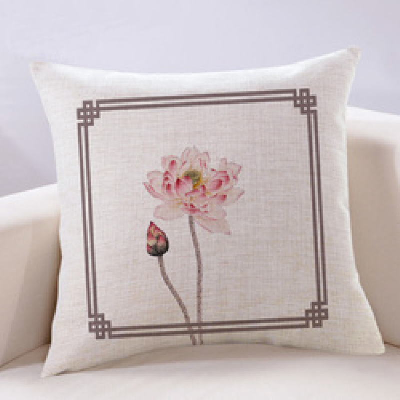Modern Cushion Cover , Lotus Flowers Cushions, Chinese Cushion