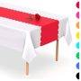 Heart Shape Disposable Table Runner 5 Pack 14 x 108 inch, Black White Shape Plastic Table Runner for Your Party Table#