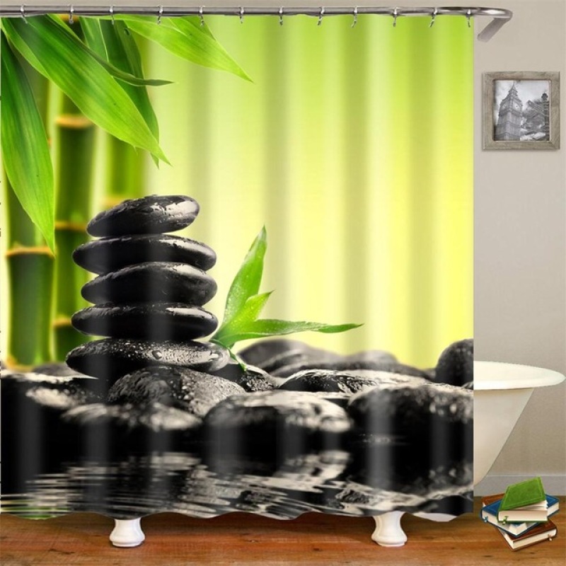 Wholesale Black Woman Shower Curtain Digit Print, Home Goods Africa Bath Shower Curtain Set/