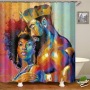 Wholesale Black Woman Shower Curtain Digit Print, Home Goods Africa Bath Shower Curtain Set/