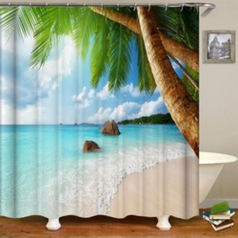 Wholesale Black Woman Shower Curtain Digit Print, Home Goods Africa Bath Shower Curtain Set/