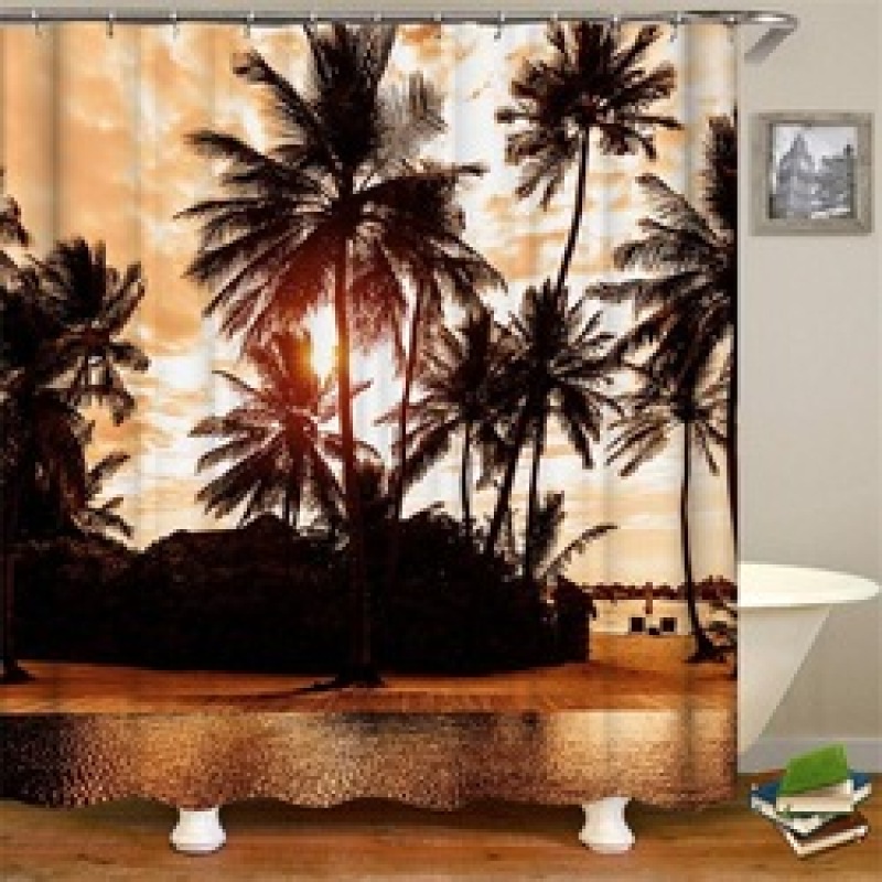 Wholesale Black Woman Shower Curtain Digit Print, Home Goods Africa Bath Shower Curtain Set/