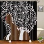 Wholesale Black Woman Shower Curtain Digit Print, Home Goods Africa Bath Shower Curtain Set/