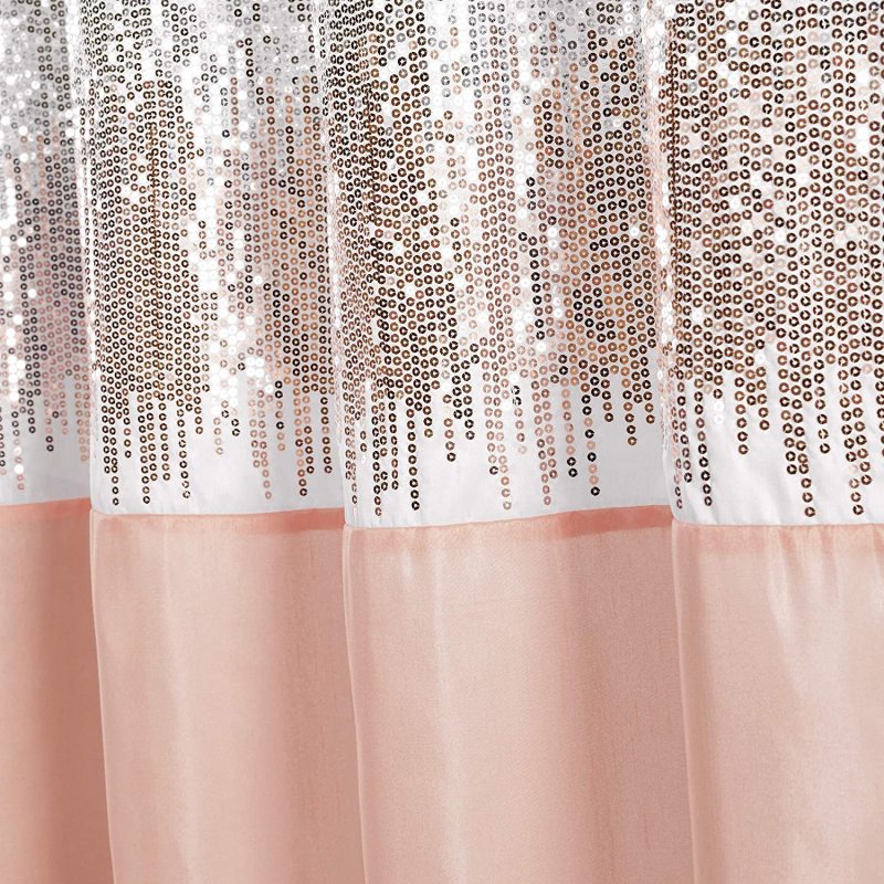 샤워커튼 고급 핑크 스팽글 샤워커튼 욕실커튼 홈데코