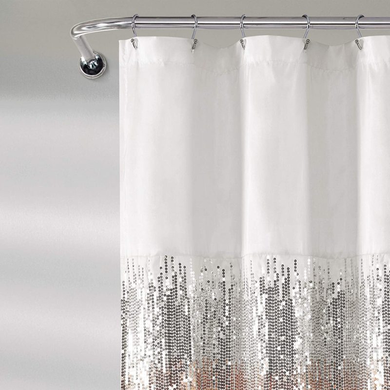 샤워커튼 고급 핑크 스팽글 샤워커튼 욕실커튼 홈데코