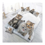 Black Cat Pattern Quilt Cover Bedding Set, Custom Print Bedding Set/