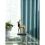 Hot selling modern 100% Polyester jacquard luxury blackout curtain silver