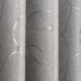 Hot selling modern 100% Polyester jacquard luxury blackout curtain silver