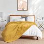 Dark Yellow Solid Color Velvet Warm Flannel Blanket For Living Room Bed  Blanket/