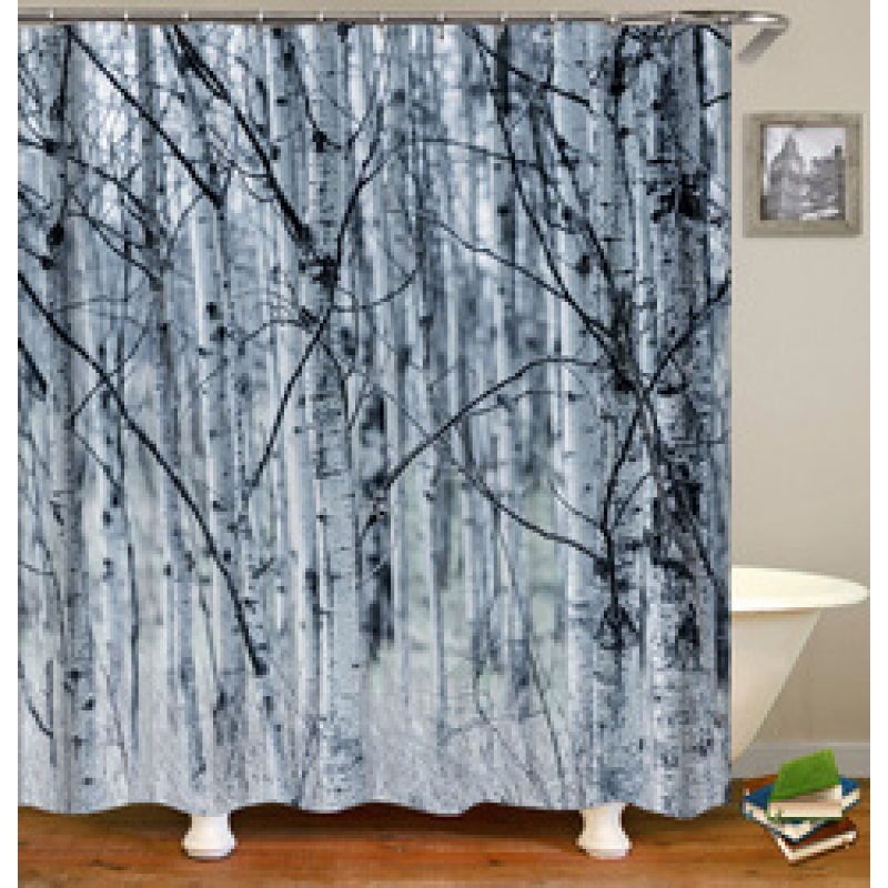 Drop Shipping Polyester Shower Curtains Latest Design Printed Wholesale Custom Classical Wood Grain 3D Printed Shower Curtain