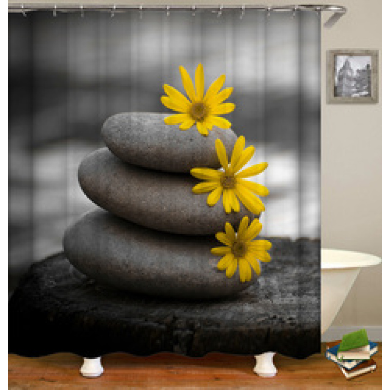 Drop Shipping Polyester Shower Curtains Latest Design Printed Wholesale Custom Classical Wood Grain 3D Printed Shower Curtain