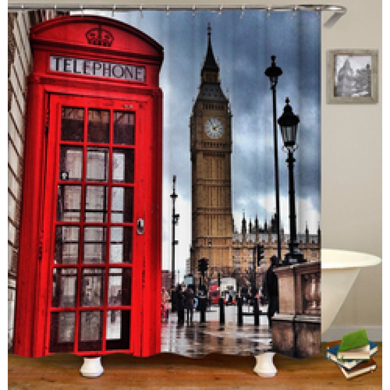 Drop Shipping Polyester Shower Curtains Latest Design Printed Wholesale Custom Classical Wood Grain 3D Printed Shower Curtain