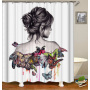 Drop Shipping Polyester Shower Curtains Latest Design Printed Wholesale Custom Classical Wood Grain 3D Printed Shower Curtain