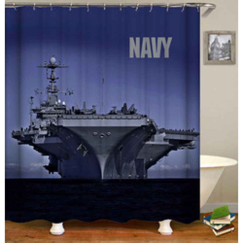 Drop Shipping Polyester Shower Curtains Latest Design Printed Wholesale Custom Classical Wood Grain 3D Printed Shower Curtain